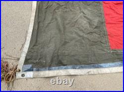Rare Original Wwii Us Army Medical Red Cross Large Tent Fly-dated 1945