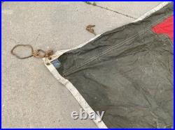 Rare Original Wwii Us Army Medical Red Cross Large Tent Fly-dated 1945
