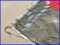 Rare Original Wwii Us Army Medical Red Cross Large Tent Fly-dated 1945