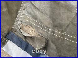 Rare Original Wwii Us Army Medical Red Cross Large Tent Fly-dated 1945