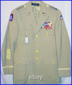 -Rare- WWII -General Mark Clark- Vintage US Army Military Uniform withDogtag