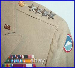 -Rare- WWII -General Mark Clark- Vintage US Army Military Uniform withDogtag