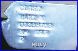 -Rare- WWII -General Mark Clark- Vintage US Army Military Uniform withDogtag