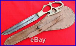 Rare Ww2 British Army Commando Spoecial Forces Skull Knife & Scabbard