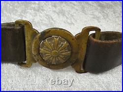 Rare Wwii Japanese Army Officers Service Belt & Buckle Sword Hanger