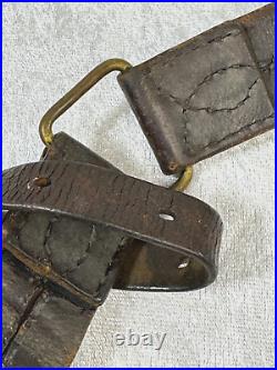 Rare Wwii Japanese Army Officers Service Belt & Buckle Sword Hanger