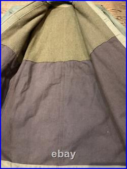 Rarer Named Original WWII U. S. Army Overcoat Hooded Parka Brown Pile Liner Sz40