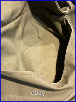 Rarer Named Original WWII U. S. Army Overcoat Hooded Parka Brown Pile Liner Sz40