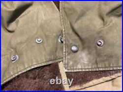 Rarer Named Original WWII U. S. Army Overcoat Hooded Parka Brown Pile Liner Sz40