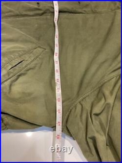 Rarer Named Original WWII U. S. Army Overcoat Hooded Parka Brown Pile Liner Sz40