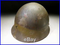 SIGNED Japanese Imperial Army Type 90 Original Combat Helmet WW2 WWII Antique