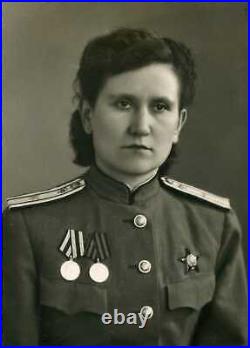SOVIET WWII Award ORDER RED STAR #1537024 For Female Soldier of Red Army +PHOTO