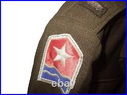 STUNNING WWII US Army Italian Made Patches Bullion Officer Ike Uniform Jacket 42