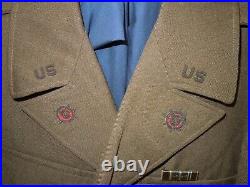 STUNNING WWII US Army Italian Made Patches Bullion Officer Ike Uniform Jacket 42