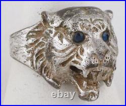 Tiger WW2 German Massive LION Ring WWII Head BRUTAL Attack Germany JEWELRY Army