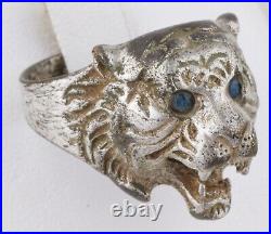Tiger WW2 German Massive LION Ring WWII Head BRUTAL Attack Germany JEWELRY Army