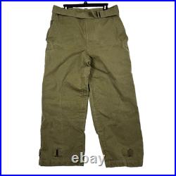 True Vintage 1940s French M38 Mototrcycle Over Pants Army WWII 32-35 Waist