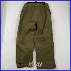 True Vintage 1940s French M38 Mototrcycle Over Pants Army WWII 32-35 Waist