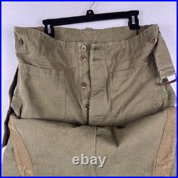 True Vintage 1940s French M38 Mototrcycle Over Pants Army WWII 32-35 Waist