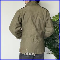 True Vintage WWII Field Jacket 1940's Military Army M-1943 M43 Green Size 38R M