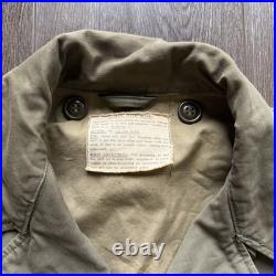 True Vintage WWII Field Jacket 1940's Military Army M-1943 M43 Green Size 38R M