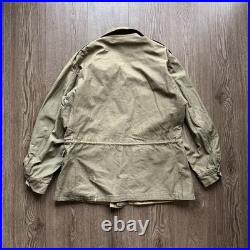 True Vintage WWII Field Jacket 1940's Military Army M-1943 M43 Green Size 38R M