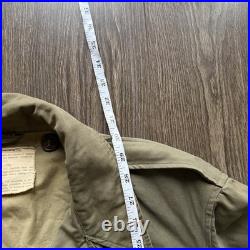 True Vintage WWII Field Jacket 1940's Military Army M-1943 M43 Green Size 38R M