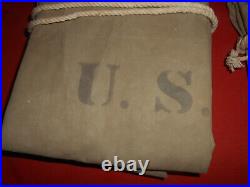 U. S. ARMY- 1942 WWII TENT, 2 X 1/2 (Pup Tent)Two shelter 1942 SAME FACTORY