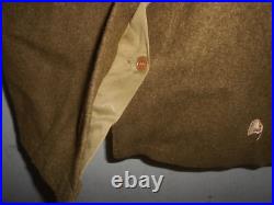 U. S. ARMY 1943 WWII OVERCOAT, WOOL, ROLL COLLAR (never used)
