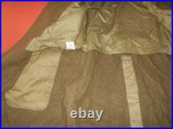 U. S. ARMY 1943 WWII OVERCOAT, WOOL, ROLL COLLAR (never used)