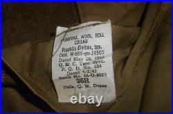 U. S. ARMY 1943 WWII OVERCOAT, WOOL, ROLL COLLAR (never used)