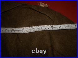 U. S. ARMY 1943 WWII OVERCOAT, WOOL, ROLL COLLAR (never used)