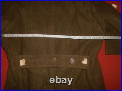 U. S. ARMY 1943 WWII OVERCOAT, WOOL, ROLL COLLAR (never used)