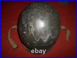 U. S. ARMY VTG Front Seam WWII M1 Helmet & liner'CAPAC' WWII''used'