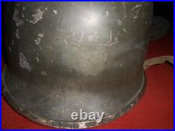 U. S. ARMY VTG Front Seam WWII M1 Helmet & liner'CAPAC' WWII''used'