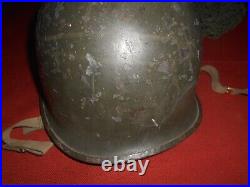 U. S. ARMY VTG Front Seam WWII M1 Helmet & liner'CAPAC' WWII''used'