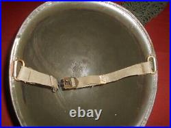 U. S. ARMY VTG Front Seam WWII M1 Helmet & liner'CAPAC' WWII''used'