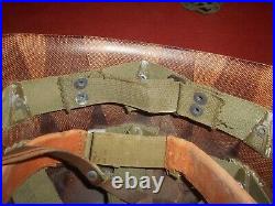 U. S. ARMY VTG Front Seam WWII M1 Helmet & liner'CAPAC' WWII''used'