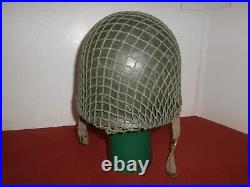 U. S. ARMY VTG Front Seam WWII M1 Helmet & liner'CAPAC' WWII''used'