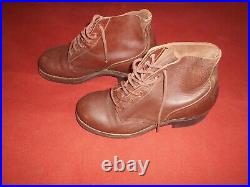 U. S. ARMY WWII Shoes Leather Boots Infantry Boots Brown WWII Size 9 EE