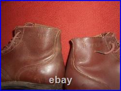 U. S. ARMY WWII Shoes Leather Boots Infantry Boots Brown WWII Size 9 EE