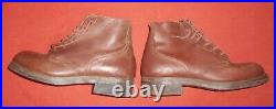 U. S. ARMY WWII Shoes Leather Boots Infantry Boots Brown WWII Size 9 EE