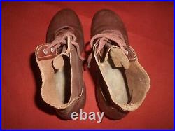 U. S. ARMY WWII Shoes Leather Boots Infantry Boots Brown WWII Size 9 EE