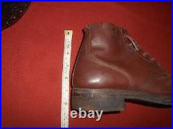 U. S. ARMY WWII Shoes Leather Boots Infantry Boots Brown WWII Size 9 EE