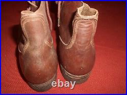 U. S. ARMY WWII Shoes Leather Boots Infantry Boots Brown WWII Size 9 EE