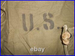 U. S. ARMY1945 WWII TENT, 2 X 1/2 Pup with triangular ends on both side''used'