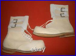 U. S. ARMYWWII 10th MTN FELT DOUBLE BUCKLE BOOTS ARTIC ISSUE MILITARIA'EX. LARGE