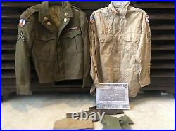 U. S. WWII Uniform Grouping From Estate 9th Army Air Force Signal Battalion