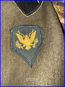 US ARMY WWII Uniform 2nd Infantry Ike Jacket & Pants E-4 Specialist