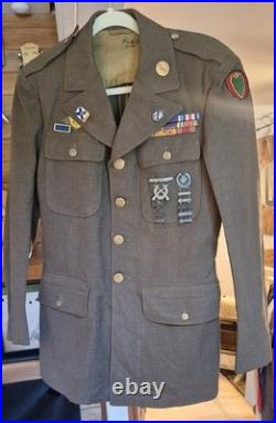US ARMY WWII Uniform Tunic, WithAwards a True Hero